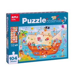 Puzzle observation junior - Bateau Pirate | Apli kids